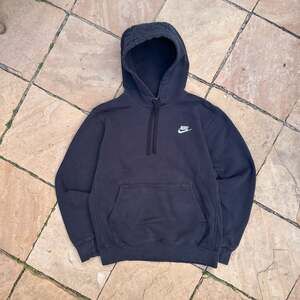 Vintage Nike Sportswear Embroidered Swoosh Pullover Hoodie Black Men's Small